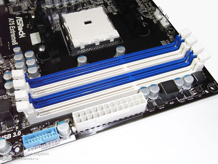  ASRock A75 Extreme6 двухсторонние модули памяти 