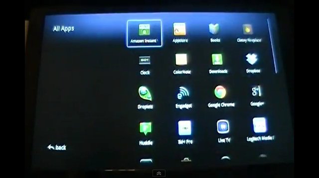 Интерфейс Google TV