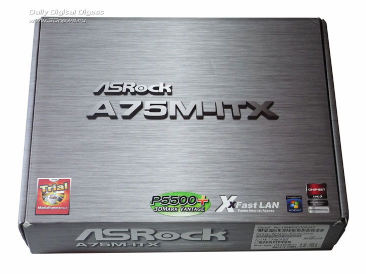  ASRock A75M-ITX упаковка 