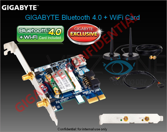 GIGABYTE Bluetooth 4.0 + WiFi Card GIGABYTE Bluetooth 4.0 + WiFi Card