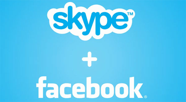 Логотипы Skype и Facebook