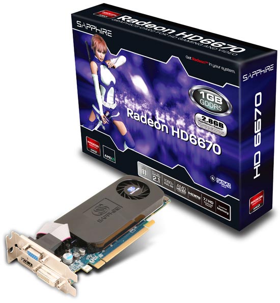 Sapphire Radeon HD 6670 1GB GDDR5 Low Profile Sapphire Radeon HD 6670 1GB GDDR5 Low Profile