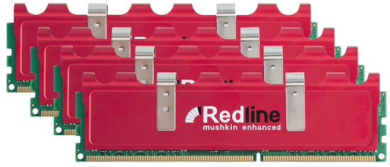 Mushkin Redline Series DDR3 Quad Channel Memory Kit with Frostbyte Red Heatspreaders Mushkin Redline Series DDR3 Quad Channel Memory Kit with Frostbyte Red Heatspreaders