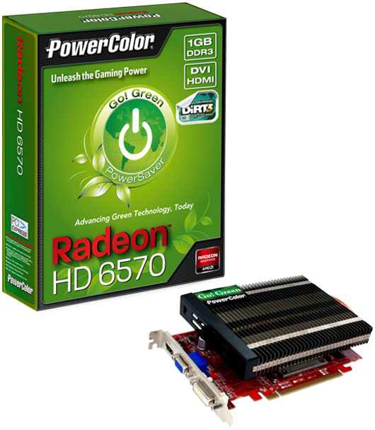PowerColor Go! Green Radeon HD 6570 1GB DDR3 (DiRT 3 Edition) PowerColor Go! Green Radeon HD 6570 1GB DDR3 (DiRT 3 Edition)
