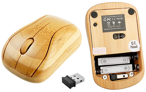 USB Full Bamboo Wireless Keyboard with Mouse USB Full Bamboo Wireless Keyboard with Mouse