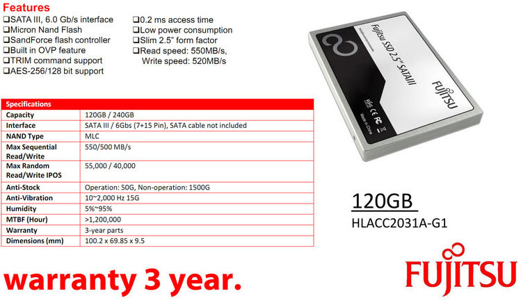 Fujitsu HLACC2031A-G1 Fujitsu HLACC2031A-G1