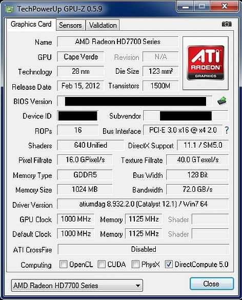 У Radeon HD 7770 лишь 640 потоковых процессоров?