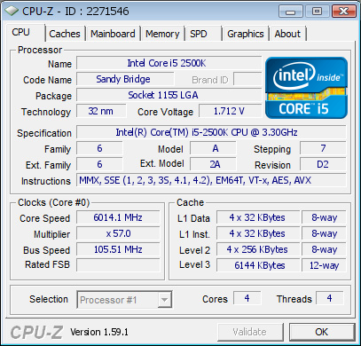 Российский оверклокер разогнал Core i5-2500K свыше 6 ГГц