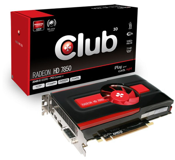 Club 3D Radeon HD 7850 Club 3D Radeon HD 7850