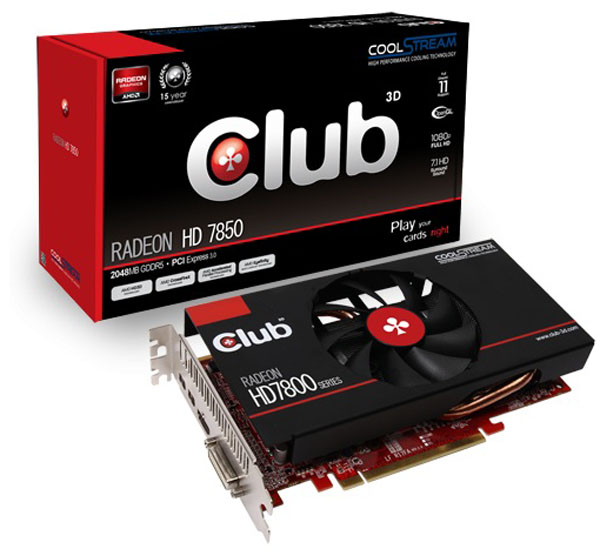 Club 3D Radeon HD 7850 CoolStream Edition Club 3D Radeon HD 7850 CoolStream Edition
