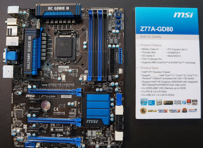  MSI Z77A-GD80 