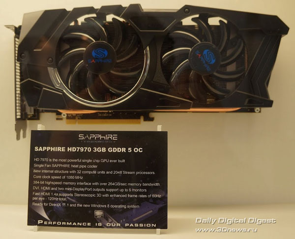 Sapphire Radeon HD 7970 3GB GDDR5 OC Version Sapphire Radeon HD 7970 3GB GDDR5 OC Version