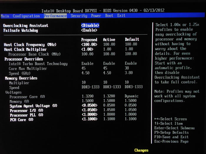  Intel DX79SI настройки разгона 1 