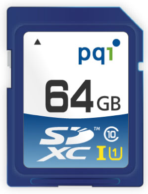  PQI 64GB Class 10 SDXC UHS-1 Card 