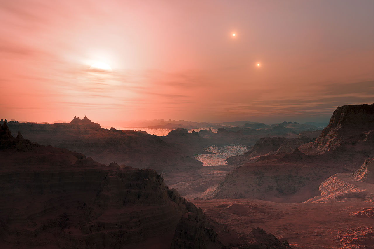 Рассвет на планете Gliese 667Cc глазами художника Рассвет на планете Gliese 667Cc глазами художника