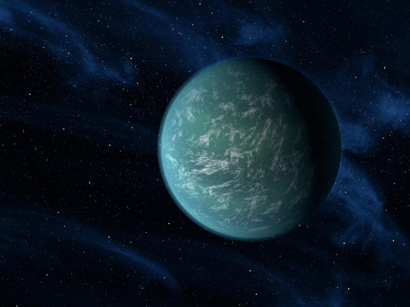  Kepler-22b — первая в истории подтвержденная экзопланета в обитаемой зоне глазами художника 