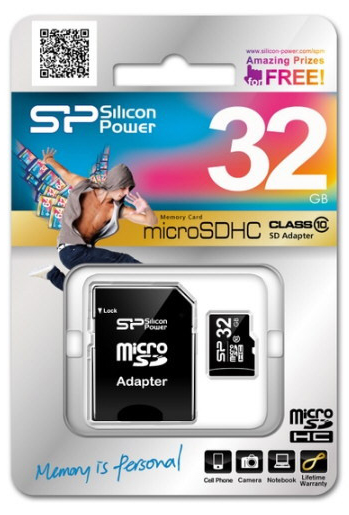 Silicon Power 32GB microSDHC Class 10 Memory Card Silicon Power 32GB microSDHC Class 10 Memory Card