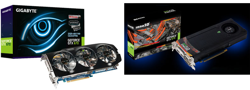 GIGABYTE/Inno3D GeForce GTX 670 GIGABYTE/Inno3D GeForce GTX 670