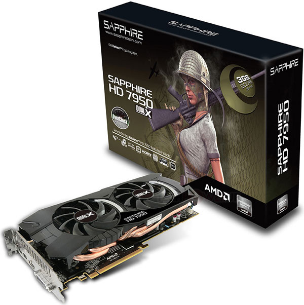 Sapphire Radeon HD 7950 OC 3GB GDDR5 950 MHz Edition Sapphire Radeon HD 7950 OC 3GB GDDR5 950 MHz Edition