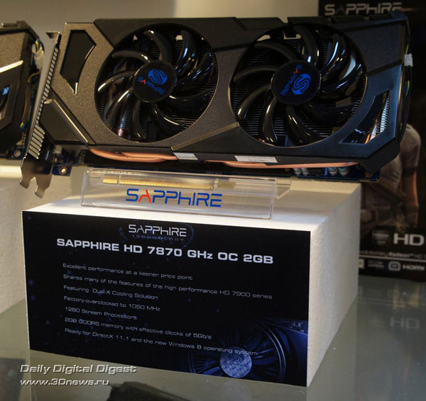  Sapphire Radeon HD 7870 GHz Edition OC 