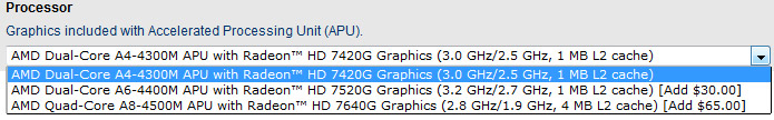  Информация о AMD A4-4300M (Trinity) 