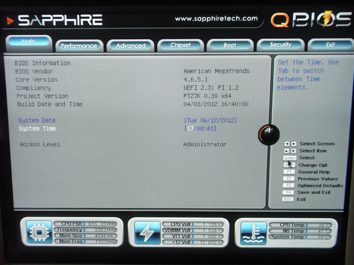  Sapphire PURE Platinum Z77K BIOS 