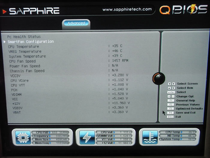  Sapphire PURE Platinum Z77K системный мониторинг 1 