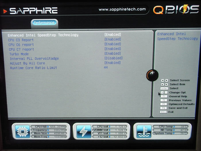  Sapphire PURE Platinum Z77K настройки разгона 1 