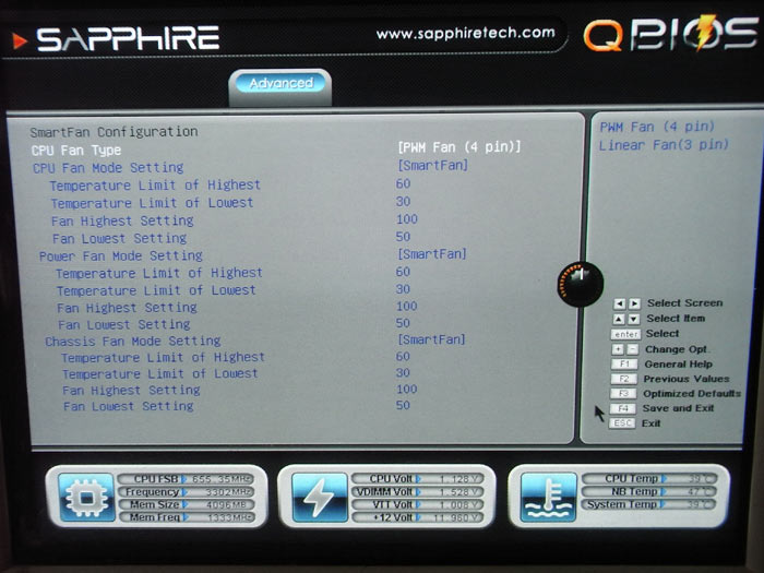  Sapphire PURE Platinum Z77K системный мониторинг 2 