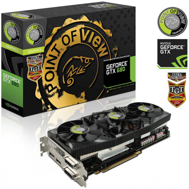  Point of View TGT Series GeForce GTX 680 UltraCharged 4GB GDDR5 ''Low Leakage Selection'' 