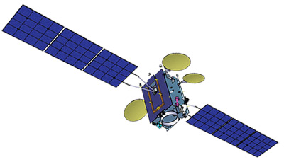 Спутник связи Телком-3. Изображение с сайта ОАО "ИСС" Спутник связи Телком-3. Изображение с сайта ОАО "ИСС"