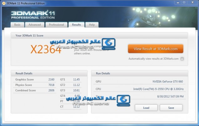 Результаты GeForce GTX 660 в 3DMark 11
