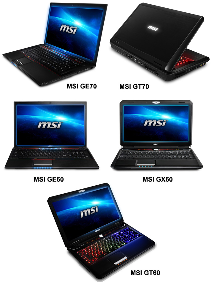  MSI New Gaming Series Notebooks 