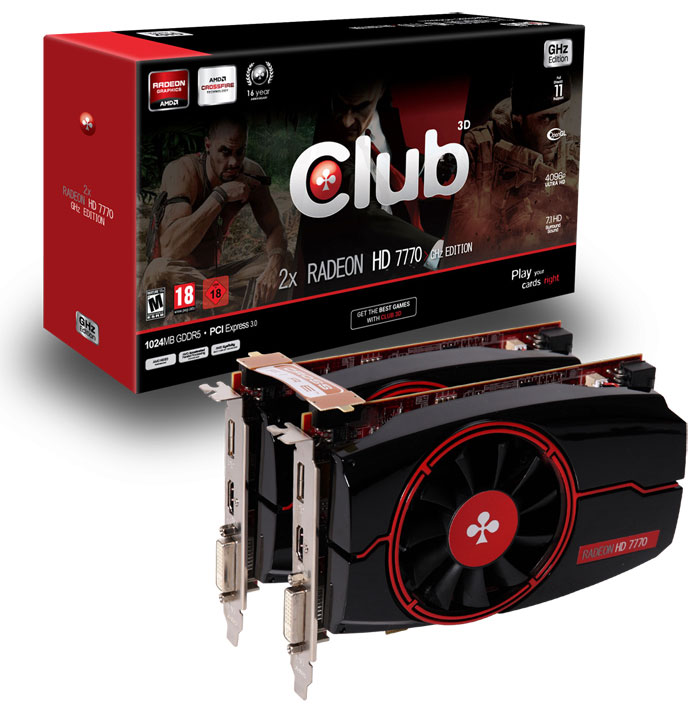  Club 3D 2X Radeon HD 7770 GHz Edition 
