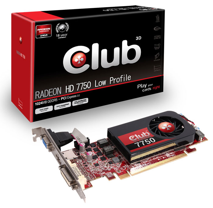 Club 3D Radeon HD 7750 Low Profile Club 3D Radeon HD 7750 Low Profile