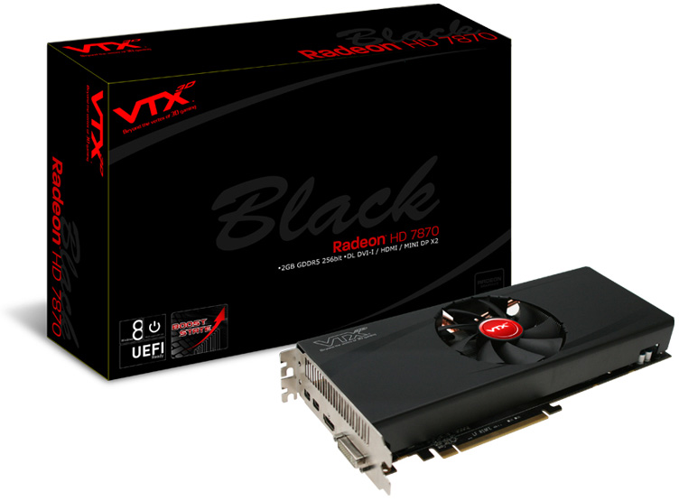  VTX3D Radeon HD 7870 2GB GDDR5 BLACK 