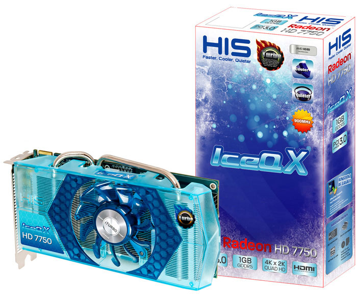  HIS Radeon HD 7750 IceQ X (Blue) Turbo 1GB GDDR5 