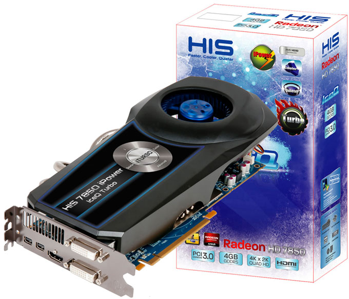 HIS Radeon HD 7850 iPower IceQ Turbo 4GB GDDR5 