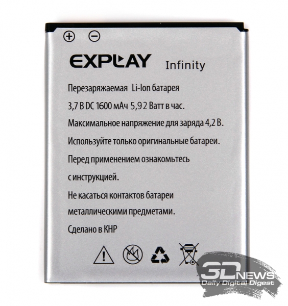  Штатный аккумулятор Explay Infinity II 