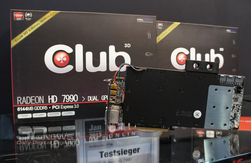 Club 3D Radeon HD 7990 with Waterblock Club 3D Radeon HD 7990 with Waterblock
