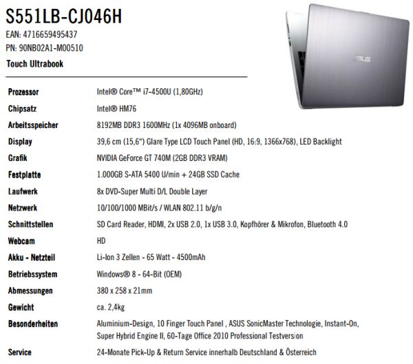ASUS VivoBook V551 ASUS VivoBook V551