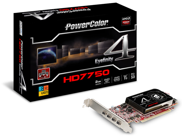  PowerColor Radeon HD 7750 Eyefinity 4 LP Edition 