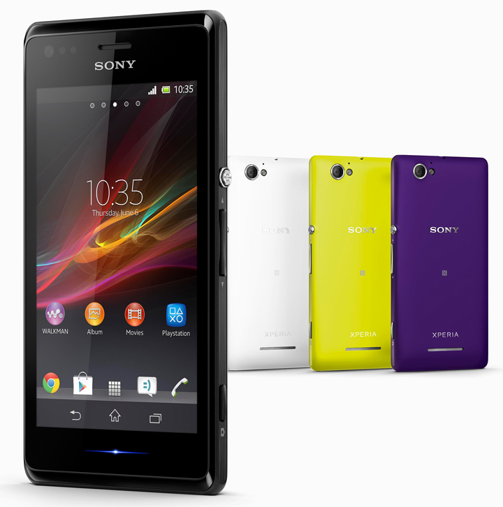 Sony представила смартфон Xperia M с FWVGA-дисплеем.