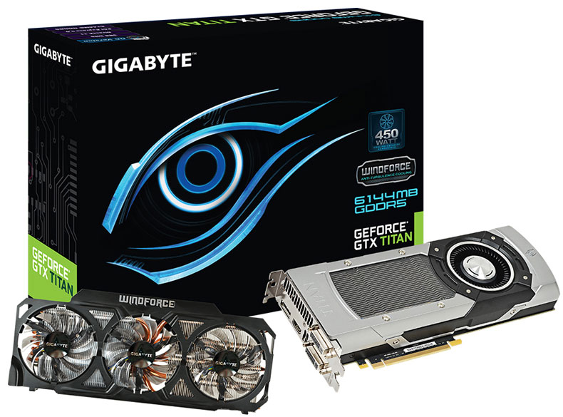  GIGABYTE GeForce GTX Titan OC with WindForce 3X 450W Cooler 