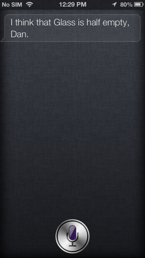 Виртуальный помощник Siri позволяет себе подшучивать над Google Glass