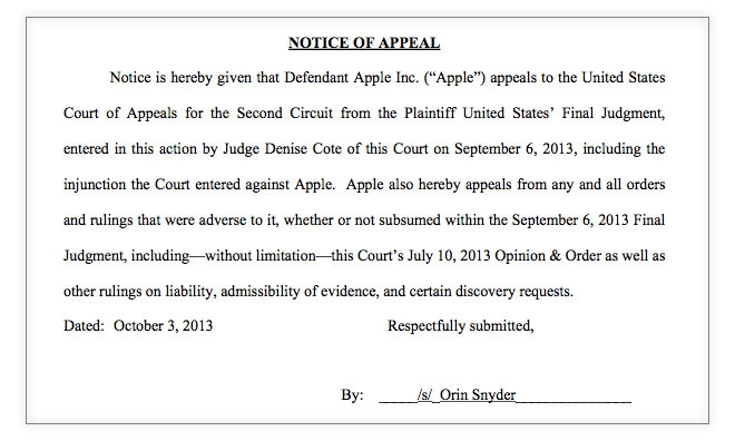 Apple обжаловала вердикт с обвинением в завышении цен на электронные книги