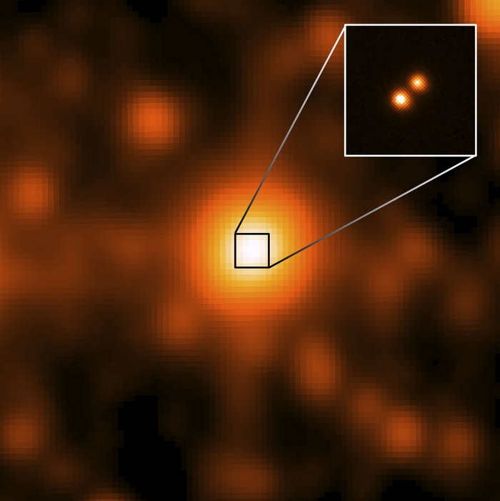  Объект WISE J104915.57-531906 на снимке телескопа WISE и обсерватории Gemini (увеличено). nasa.gov 