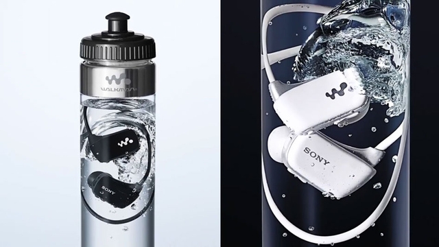 Поступили в продажу MP3-плееры Sony в бутылках с водой