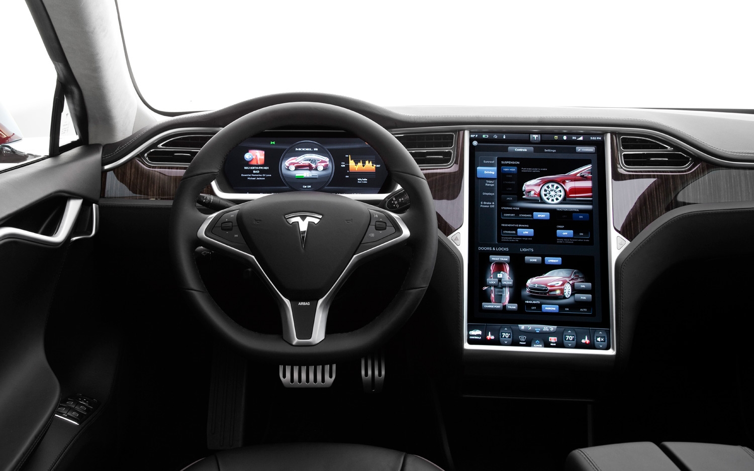 Tesla model 3 приборная панель