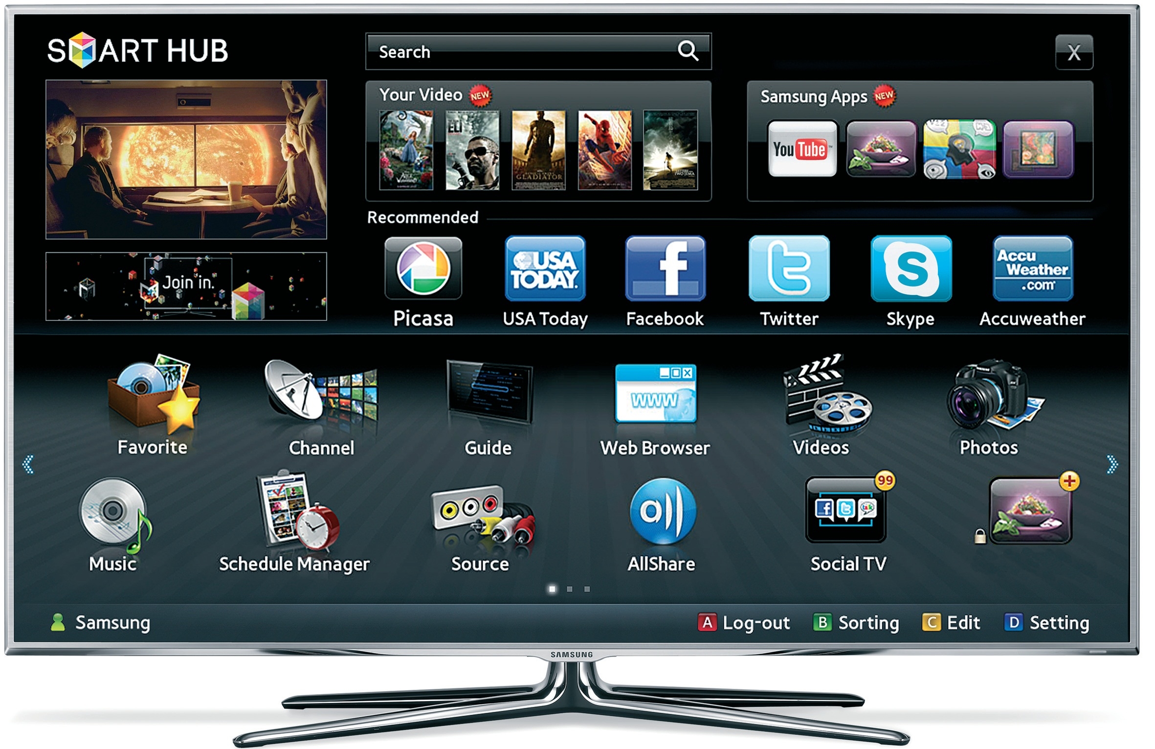 Какой смарт тв лучше выбрать. Samsung Smart TV. Самсунг смарт ТВ 3д. Телевизор самсунг смарт ТВ. Телевизор Samsung Smart Hub 2011.